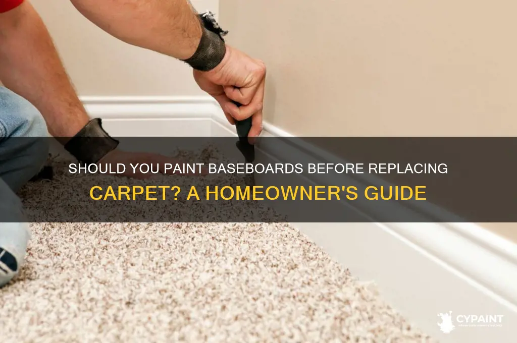 do i paint my basebords before replacing carpet