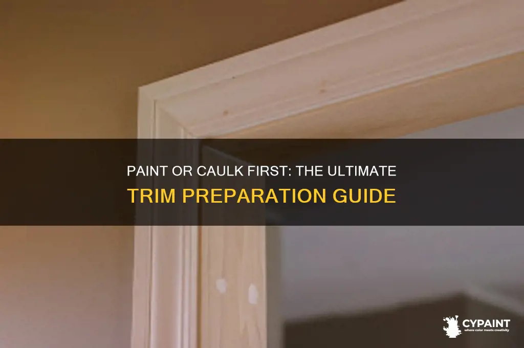 do i paint or caulk trim first