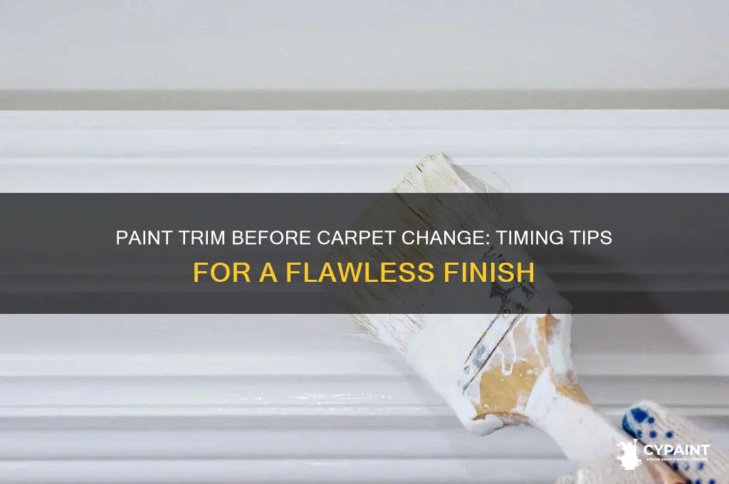 do i paint trim before carpet change
