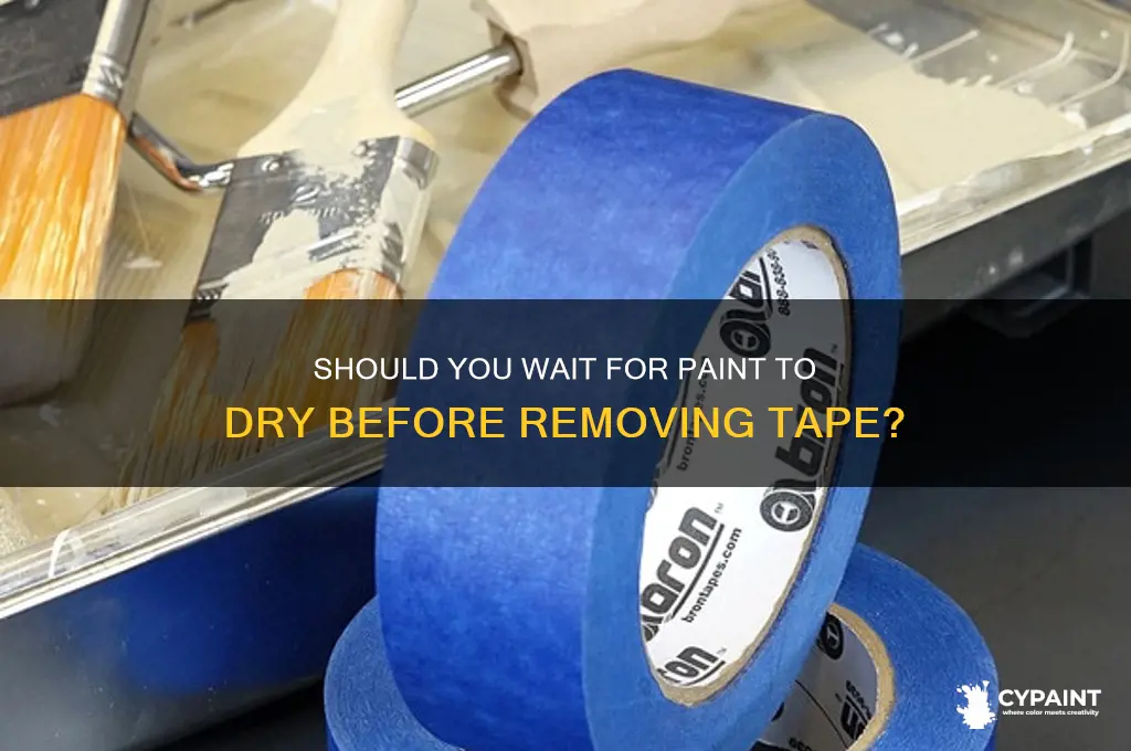do i wait for paint to dry before pulling tape