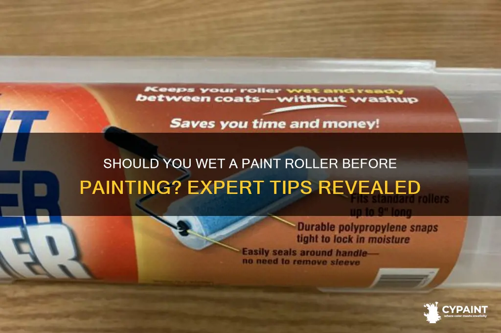 do i wet a paint ro er prior to painting