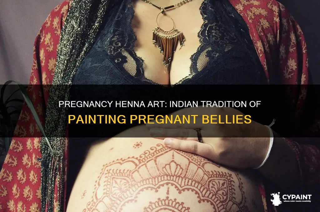 do indian women traditionally henna paint pregnant belly