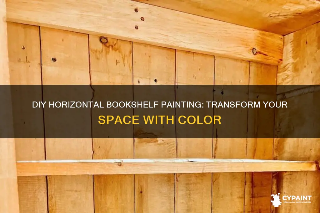 do it yourself horizontal bookshelf painting project
