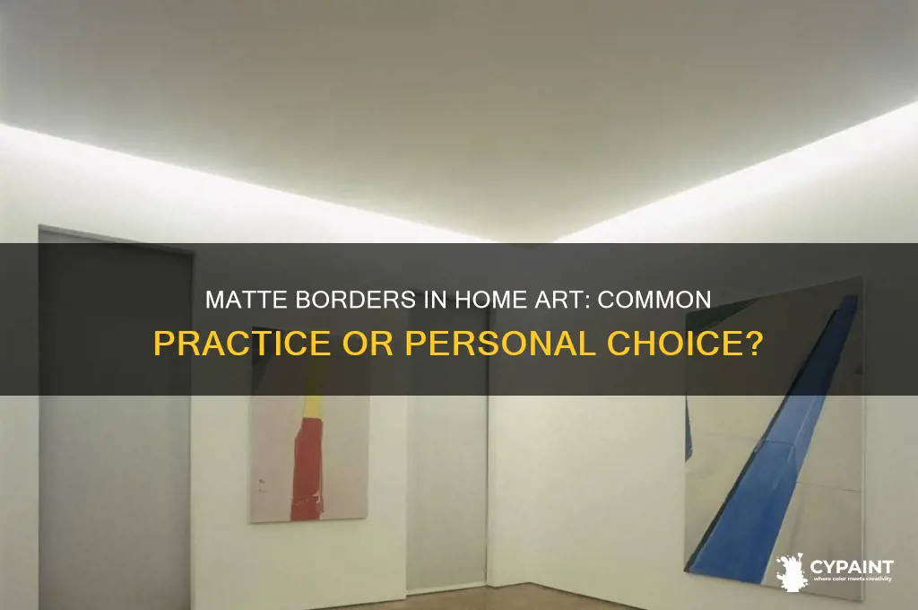 do most paintings have matte border in home