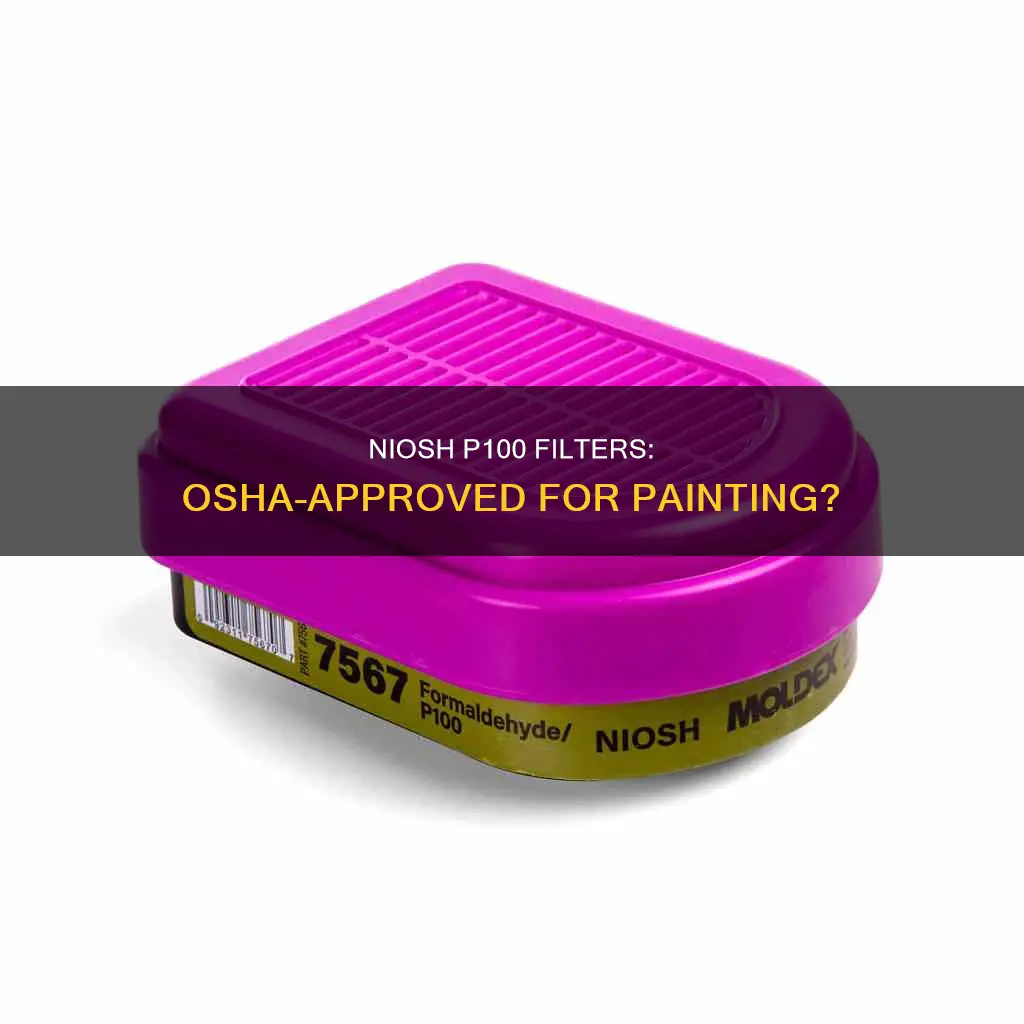 do niosh p100 filters meet osha standards for painting