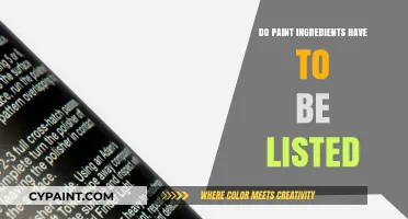 Do Paint Ingredients Need to Be Listed? Unveiling Label Requirements