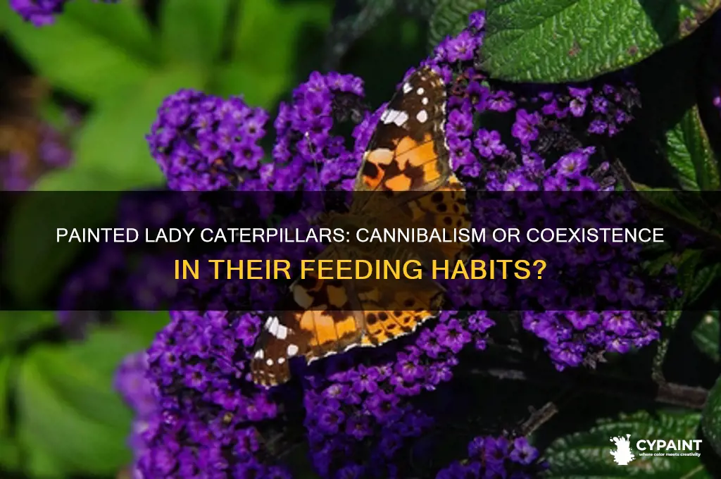do painted lady caterpillars eat each other