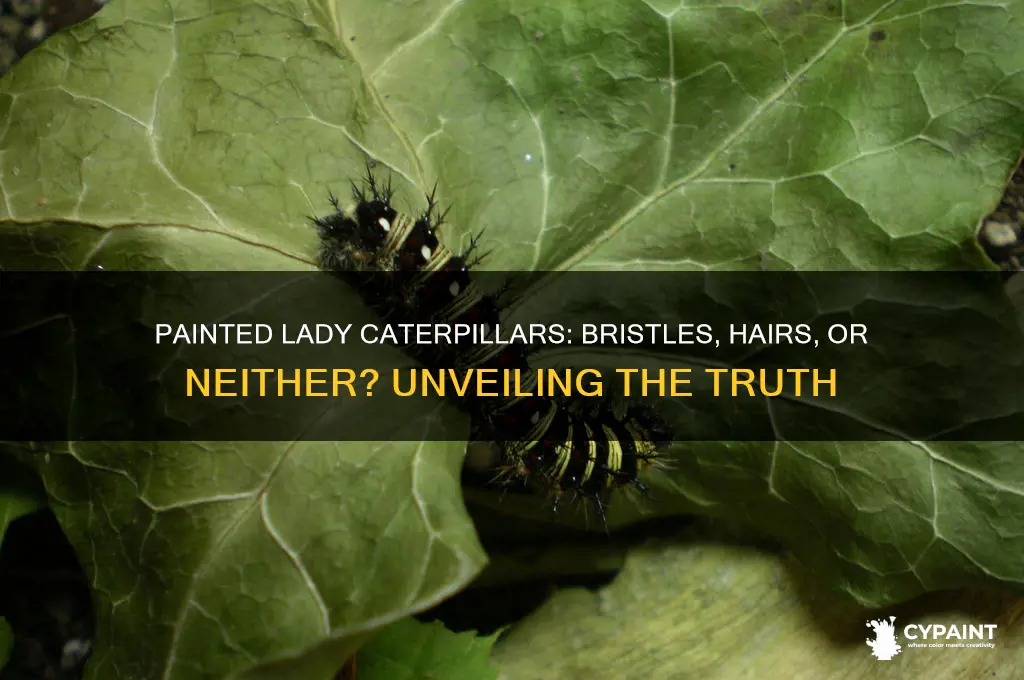 do painted lady caterpillars have bristles or hairs