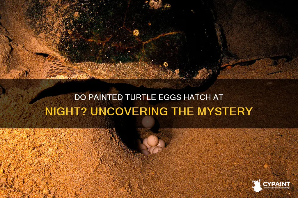 do painted turtles eggs hatch at night