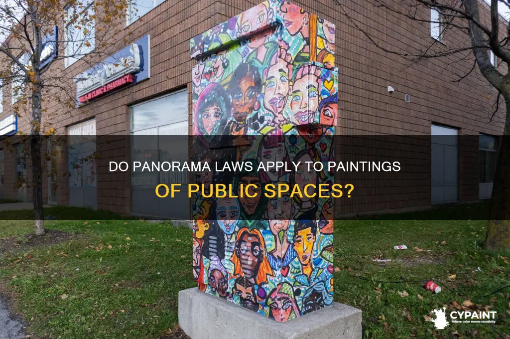 do panorama laws extend to paintings of a public place