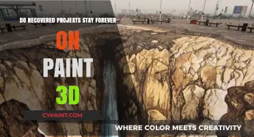 Do Recovered Projects Stay Forever on Paint 3D?