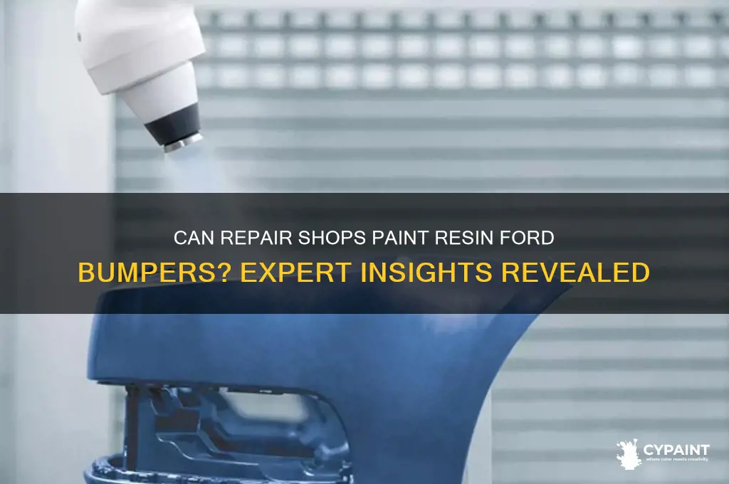 do repair shops paint a resin ford bumper