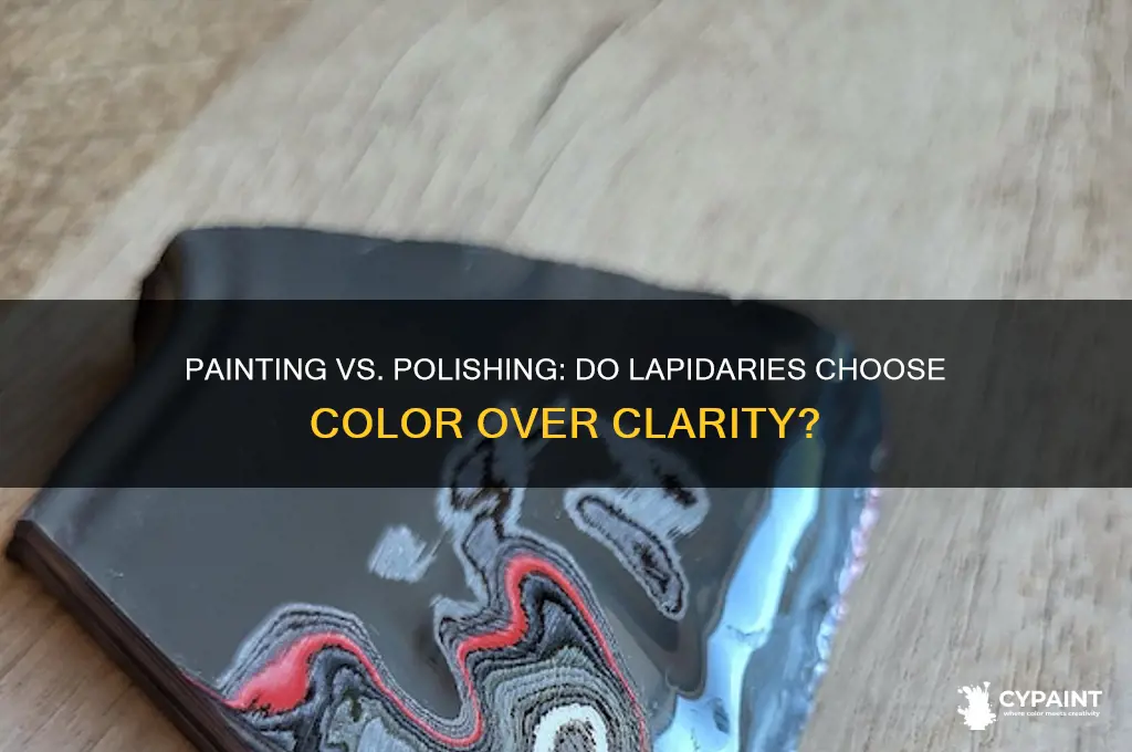 do some lapidarys paint cabs instead of polishing
