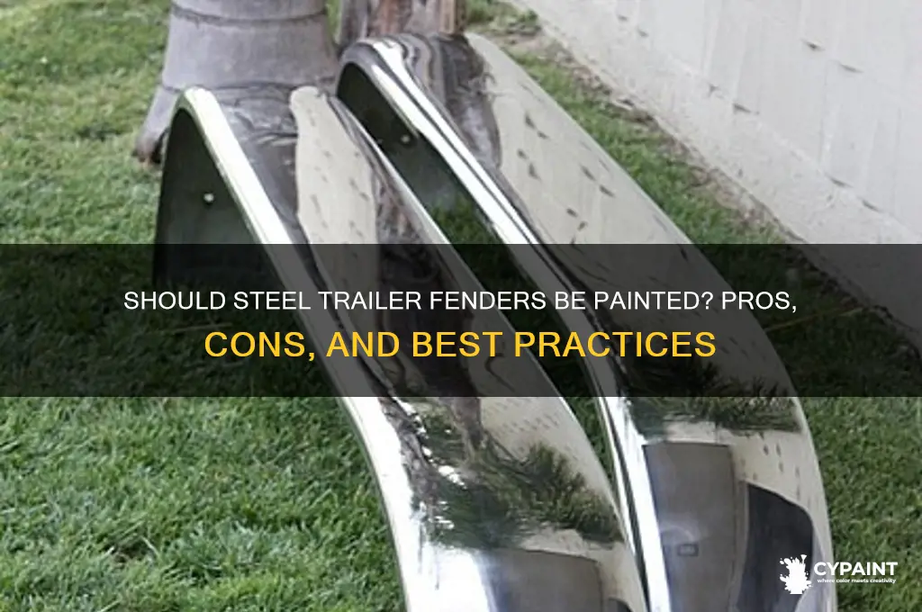 do steel trailer fenders have to be painted