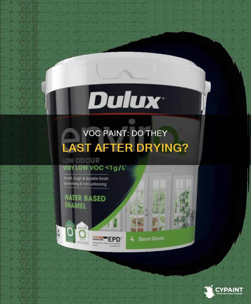 do the voc in paint mean last after drying