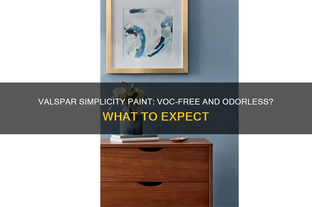do valspar simplicity paint smell no voc