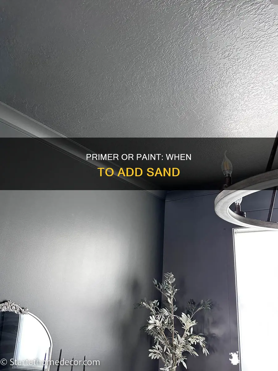 do you add sand to the primer or paint