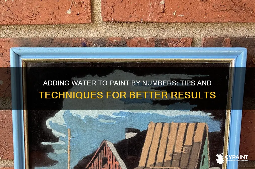 do you add waters to paint by number