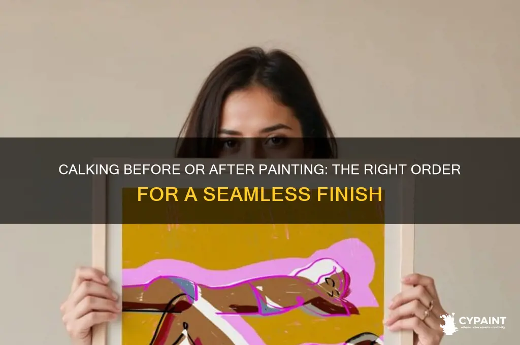 do you calk before or after painting