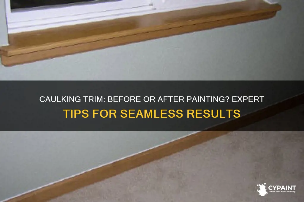 do you caulk trim before or after painting