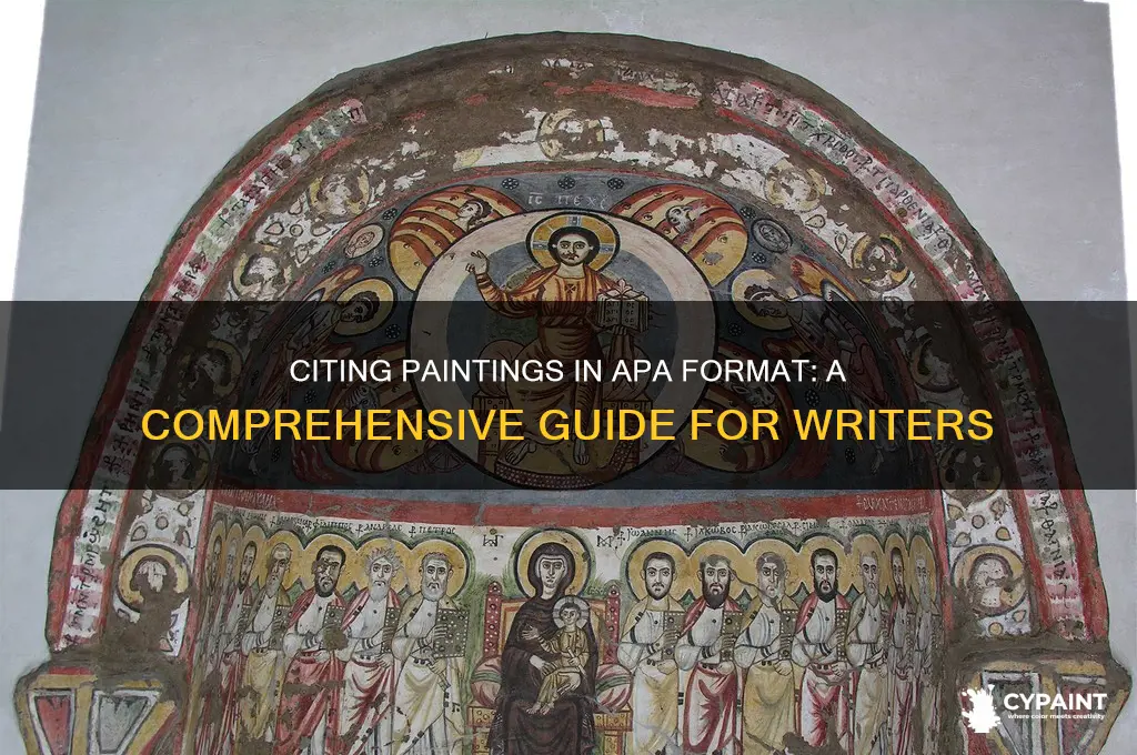 do you cite paintings in text apa format
