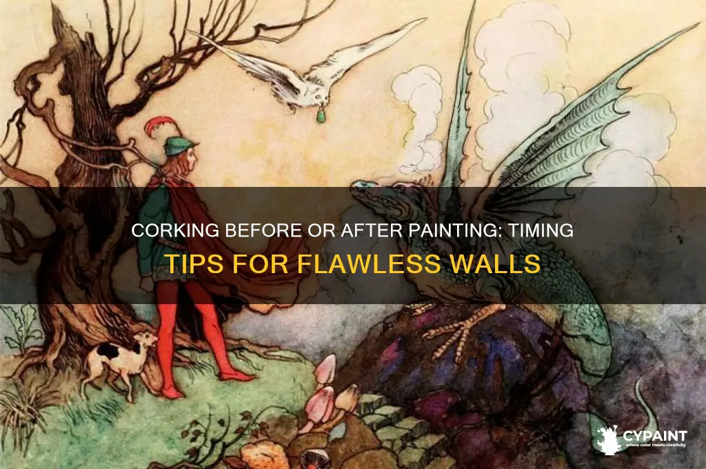 do you cork before or after painting