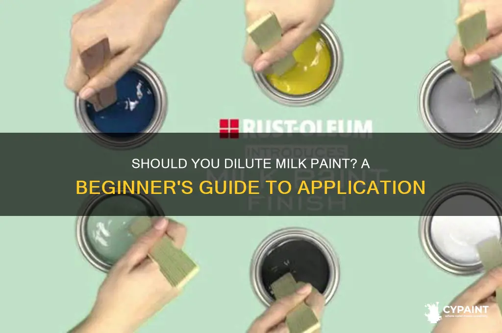 do you have to dilute milk paint