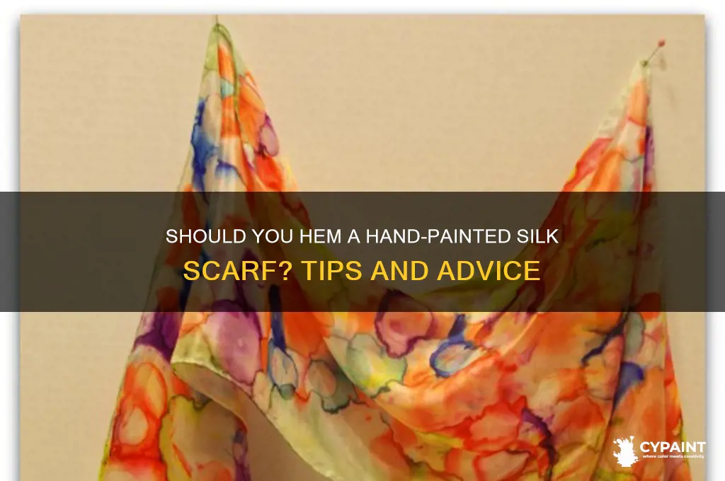 do you have to hem a hand painted silk scarf
