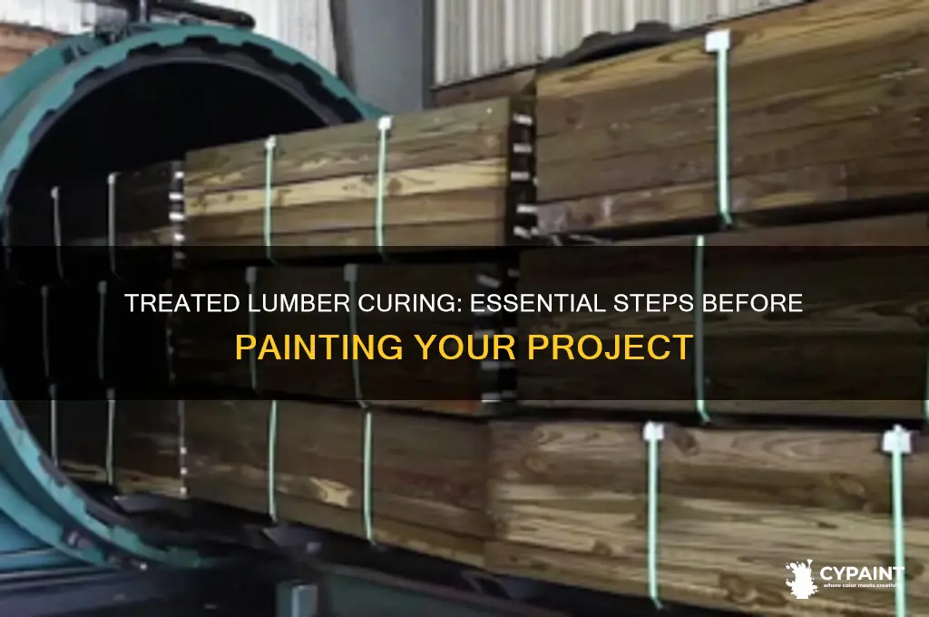 do you have to let treated lumber cure before painting