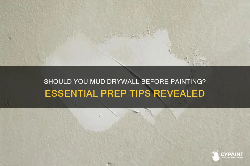 do you have to mud drywall before painting