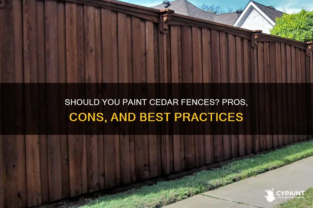 do you have to paint cedar fence