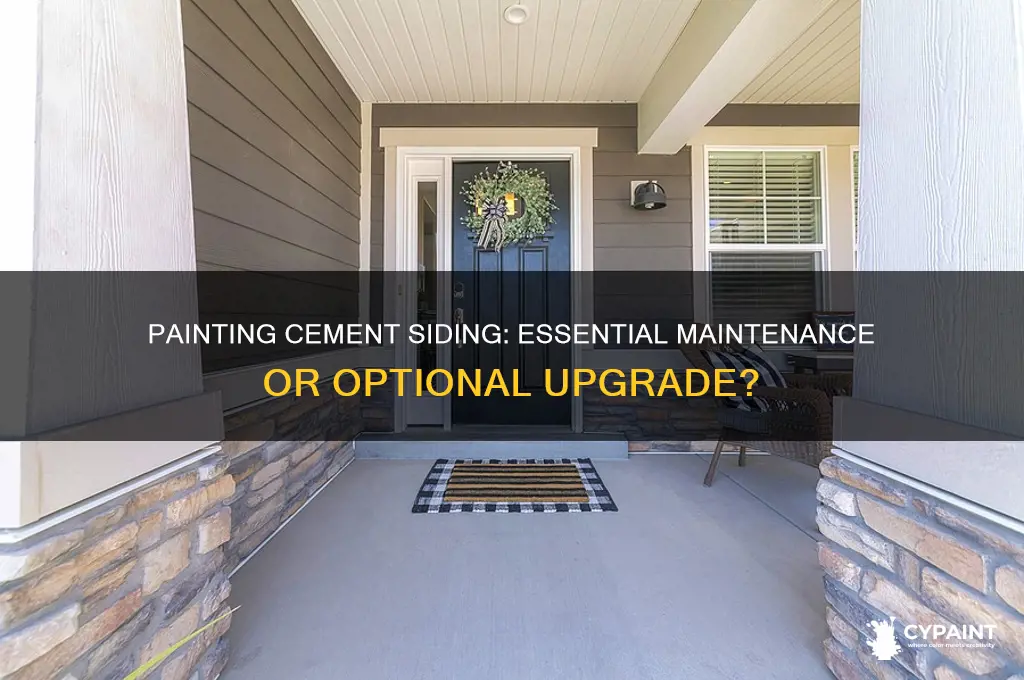 do you have to paint cement siding