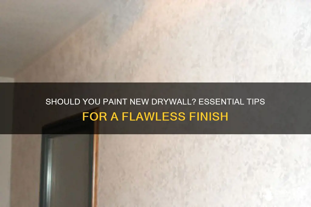 do you have to paint new drywall