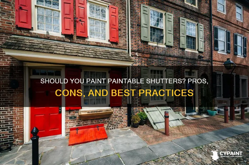 do you have to paint paintable shutters