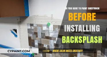 Sheetrock and Backsplash: To Paint or Not?