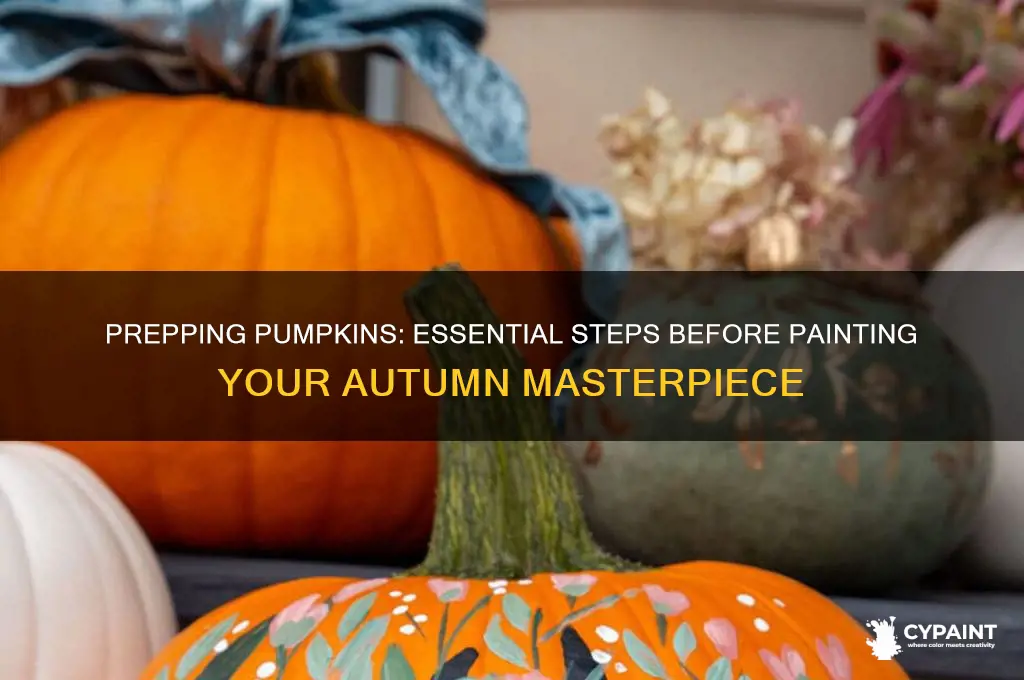 do you have to prep a pumpkin before painting it