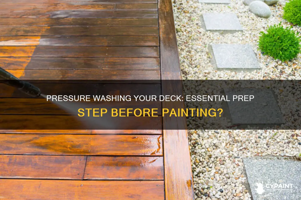 do you have to pressure wash a deck before painting