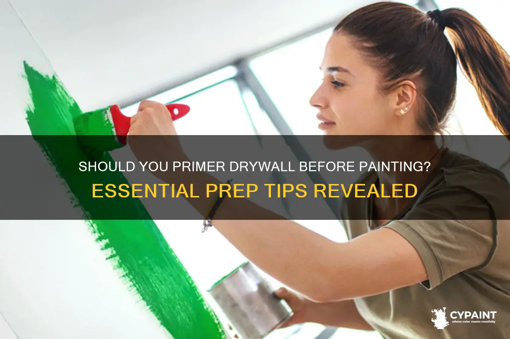 do you have to primer drywall before painting
