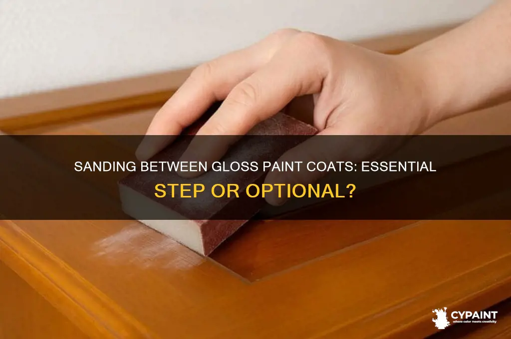 do you have to sand between coats of gloss paint