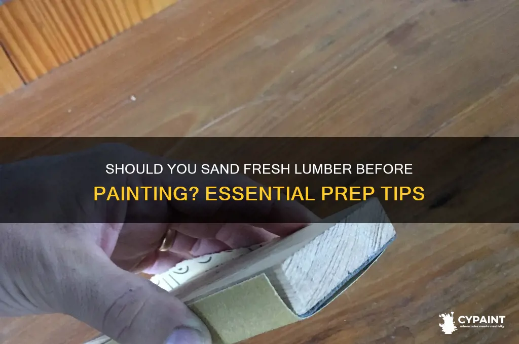 do you have to sand fresh lumber to paint it