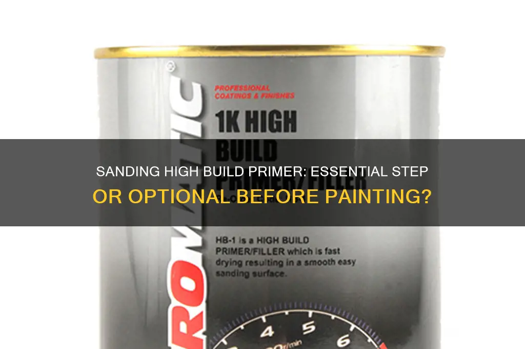 do you have to sand high build primer before painting