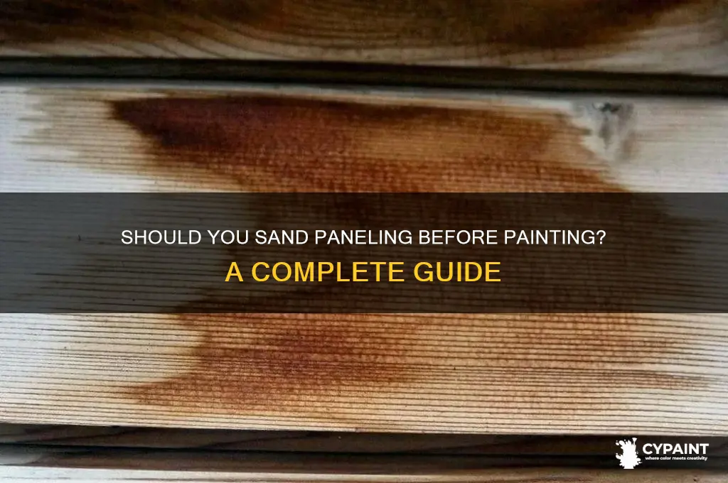 do you have to sand paneling before you paint it