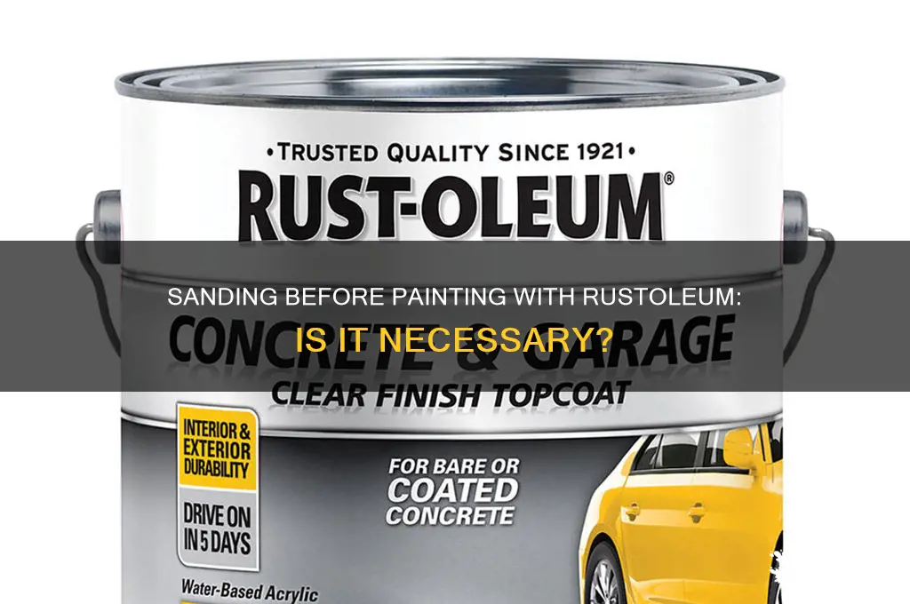 do you have to sand to paint rustoleum