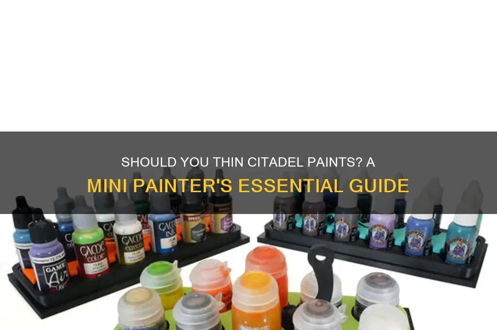 do you have to thin citadel paints