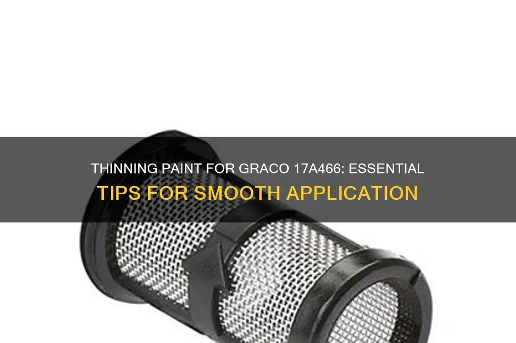 do you have to thin paint for a graco 17a466