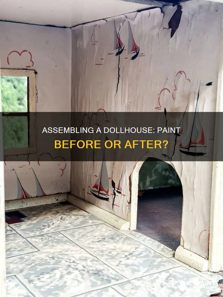 do you paint before or after constructing a dollhouse