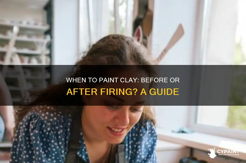 do you paint clay before or after firing