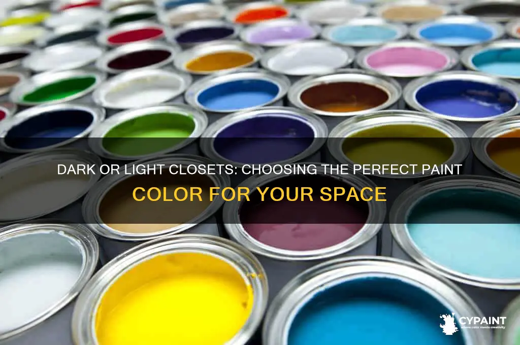 do you paint closets dark or light