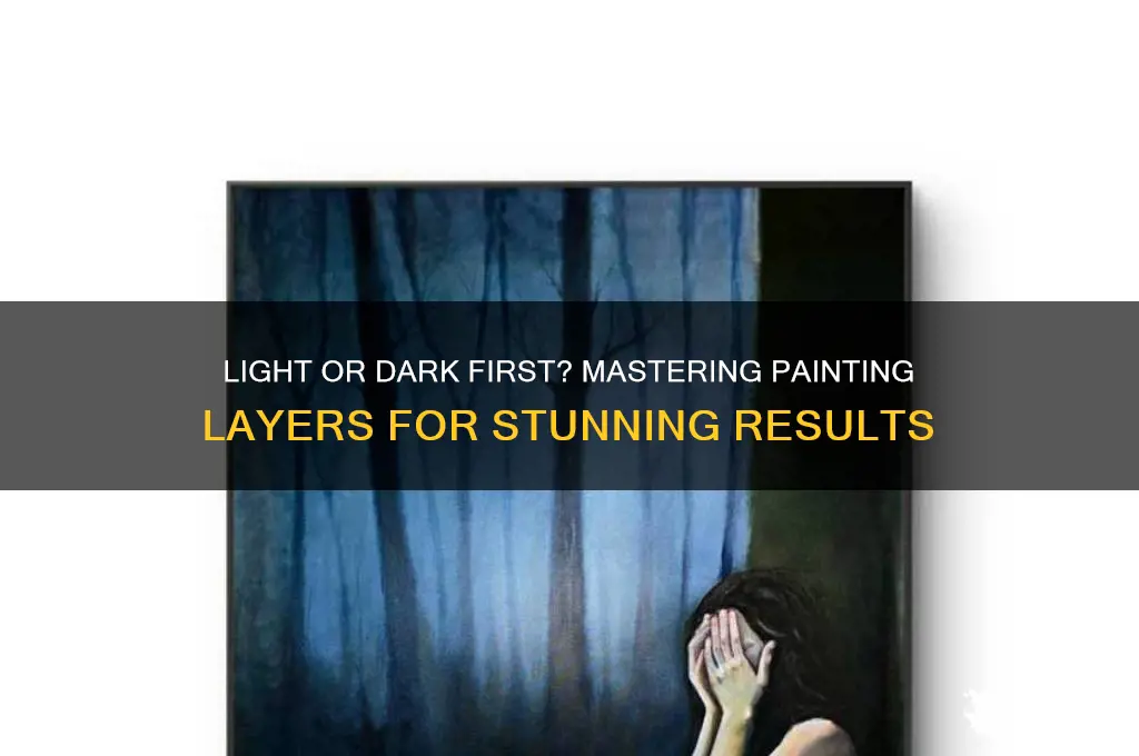 do you paint dark or light first
