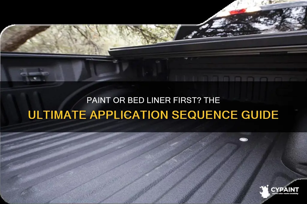 do you paint firt or bed line first
